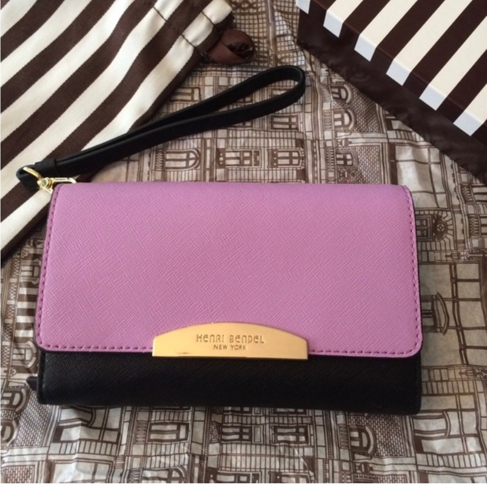 Henri Bendel Cell Phone Wallet Two Tone